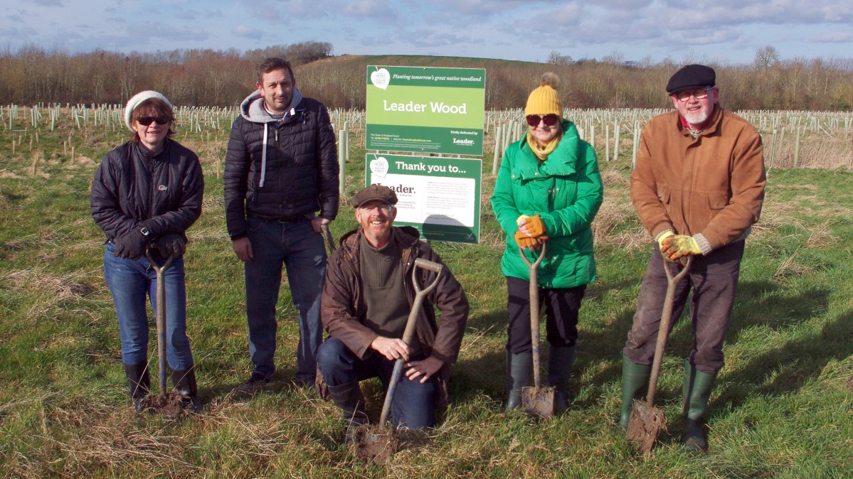 Planting Trees at Leader Wood
