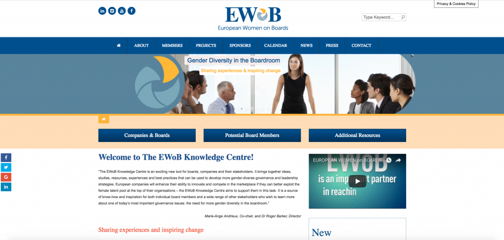 European women on the board website