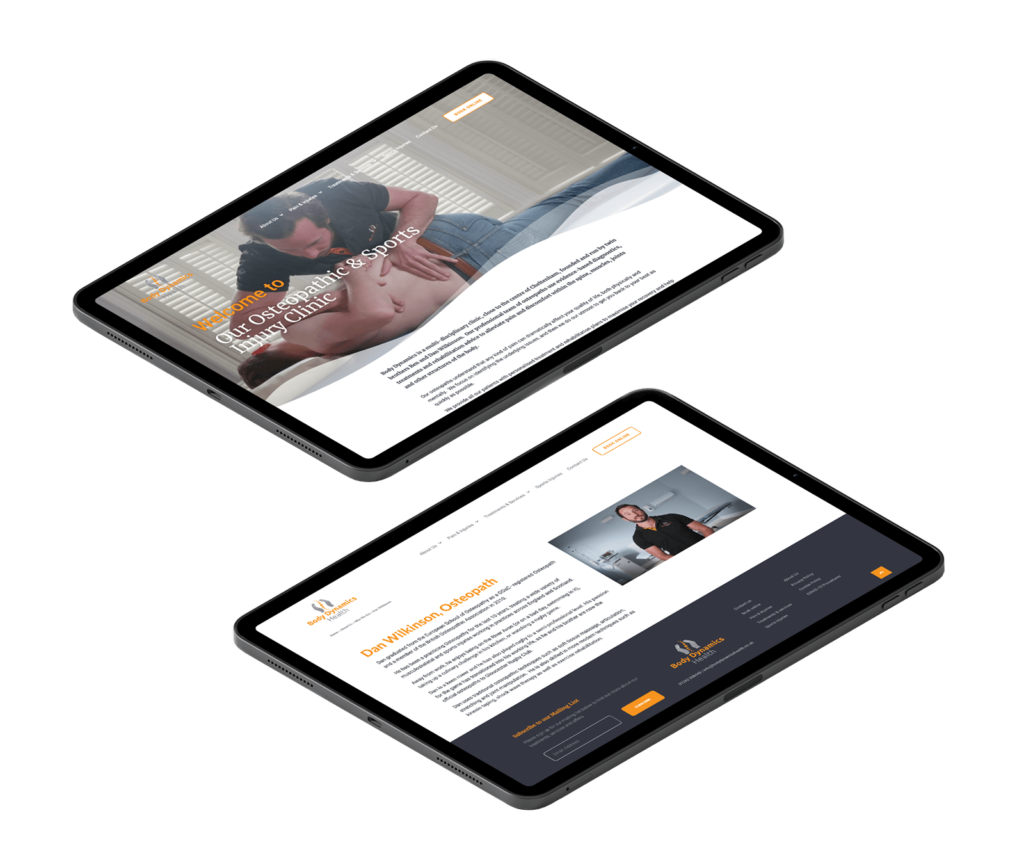 Body Dynamics Health Web Design